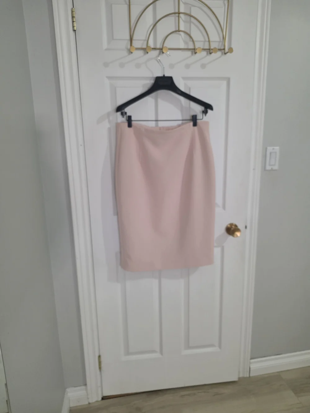 Tailored Blush Pencil Skirt with Back Zip - Picture 2 of 4